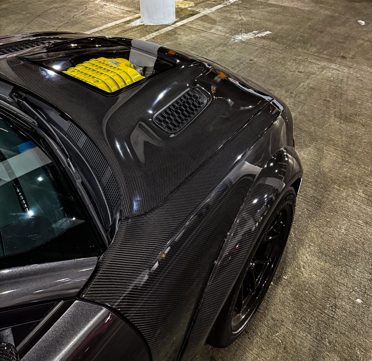 widebody fender + jailbreak style hood with cut out window