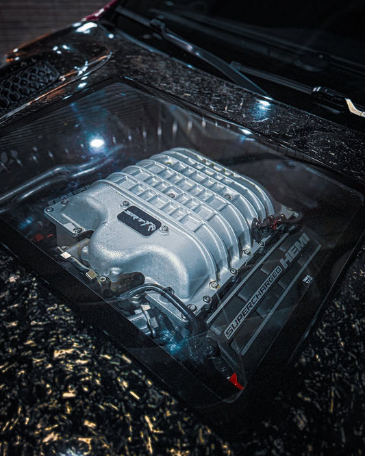 SRT TRACKHAWK supercharger badge